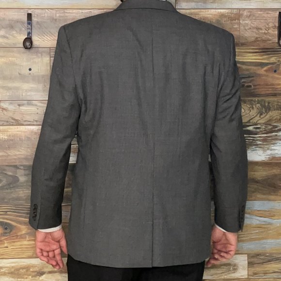 Ralph Lauren 100% Wool Gray Geometric Blazer Sport Jacket Size 48R - Picture 3 of 11